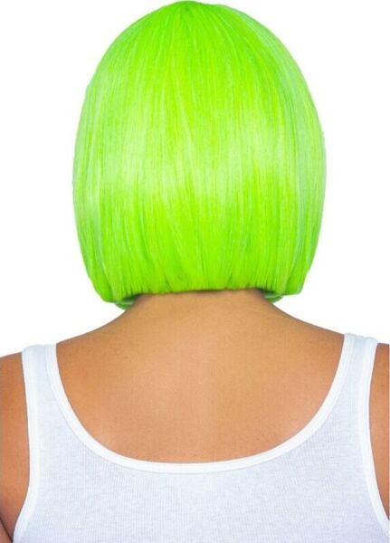Perücke Leg Avenue Neon Bob grün, kurzer Bob-Schnitt mit Pony in Neongrün