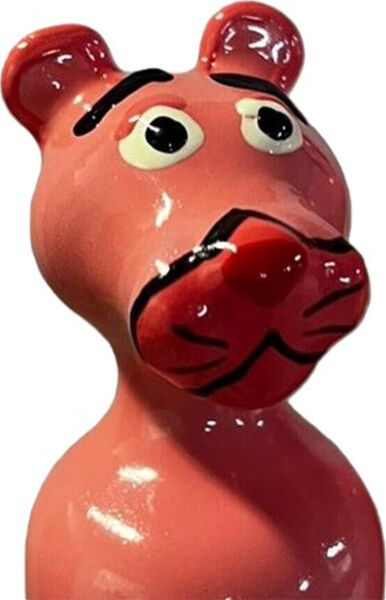 Scherzkondom Condomerie Pink Panther aus Latex, von Hand bemalt