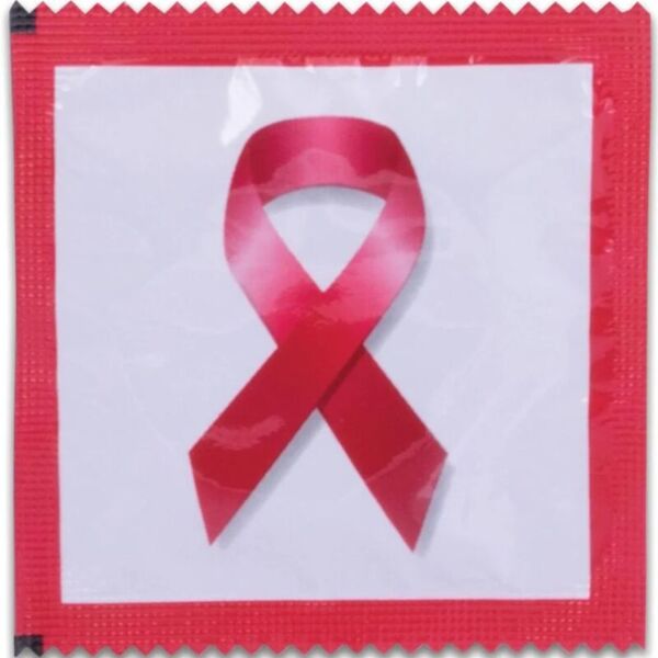 Pasante Red Ribbon Kondome, 144 Stück, in Blättern mit Red-Ribbon-Motiven