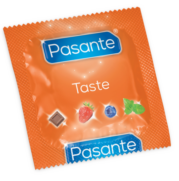 144er-Karton Pasante Taste Geschmackskondome