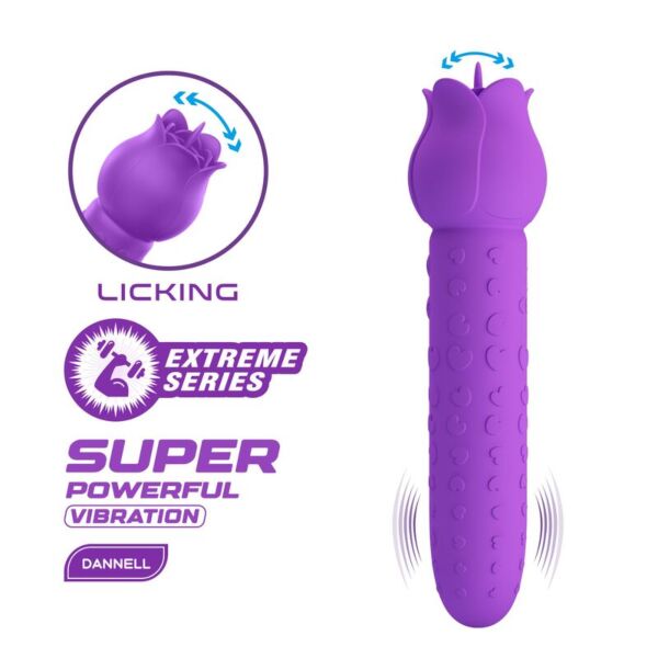 Klitoris-Vibrator Pretty Love Dannell in Lila mit blütenförmigem Kopf