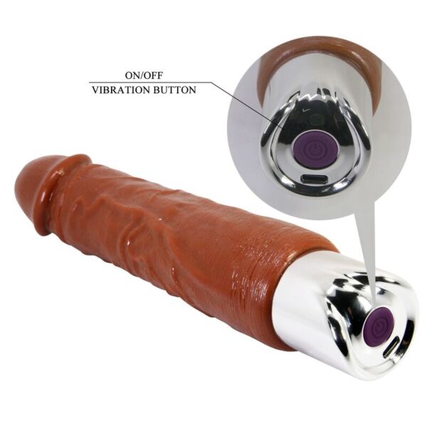 Realistischer Vibrator Pretty Love PRO 23,5 cm in Braun