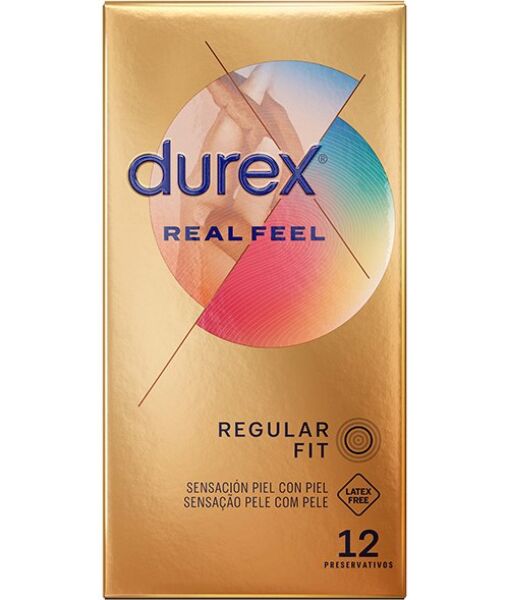 Packung mit 12 Durex Real Feel Kondomen