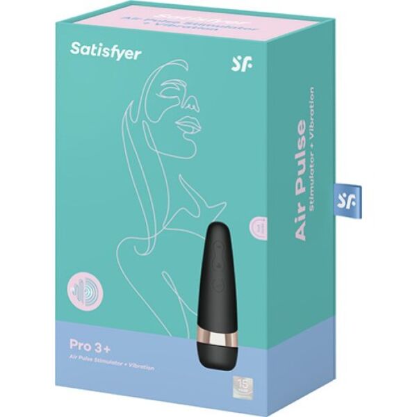 Klitoris-Sauger Satisfyer Pro 3+ in Schwarz mit roségoldenen Details