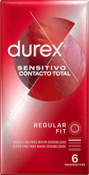 Packung Durex Sensitive Kontakt Total Kondome mit 6 Stück