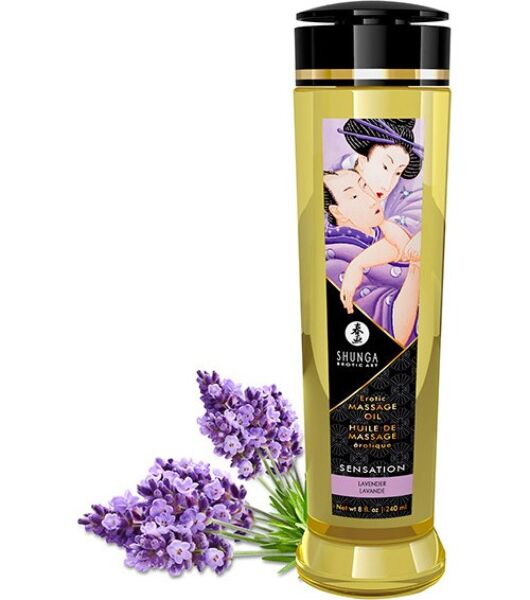 Massageöl Shunga Erotic Massage Oil, 240 ml, in der durchsichtigen Flasche