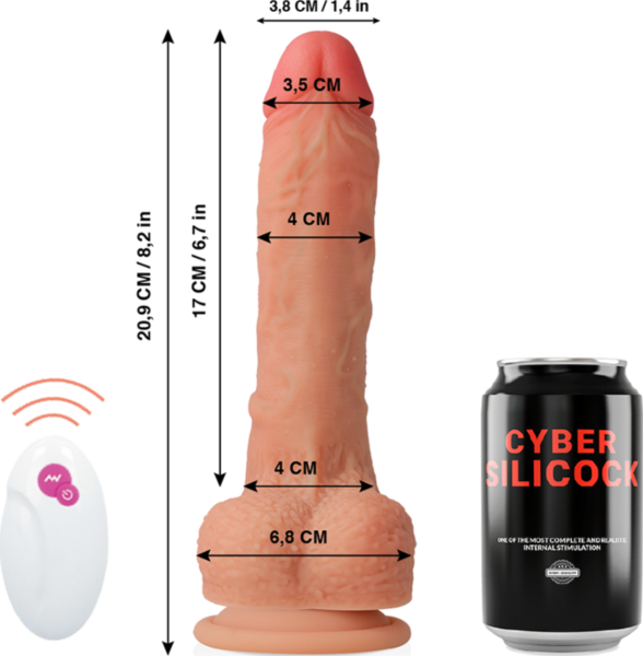 Vibrator Cyber Silicock Mr Rick mit Fernbedienung und Saugfuß