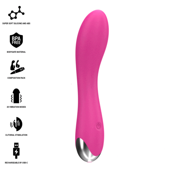 Vibrator Intense Cher mit seinen austauschbaren Aufsätzen