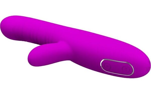 Rabbit-Vibrator Pretty Love BI-014822 aus Silikon, mit flexiblem Schaft und Klitorisstimulator in Hasenform