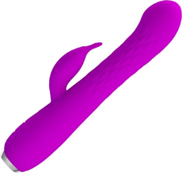 Lila Rabbit-Vibrator Pretty Love BI-014692 mit gerilltem Schaft und Hasenarm