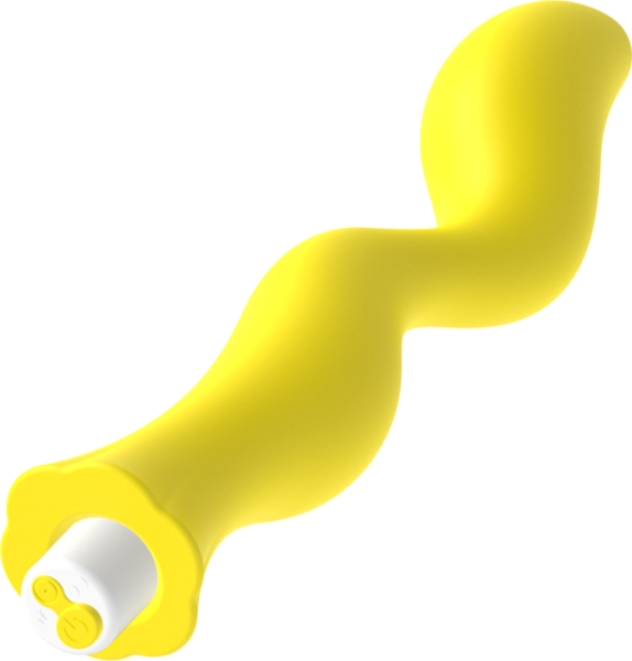 G-Punkt-Vibrator G-SPOT Gavyn in Gelb mit gebogener Spitze