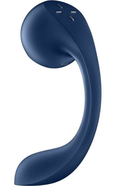 Satisfyer Pro+ Wave 4 Connect App in Dunkelblau, mit Druckwellen-Kopf und G-Punkt-Teil