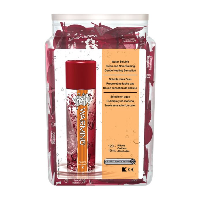 WET WARMING 10ML PILLOW BOWL DISPLAY/120 PILLOWS WET WARMING 10ML PILLOW BOWL DISPLAY/120 PILLOWS
