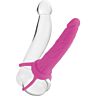 Dual-Penetrator Geschirr rosa Dildo