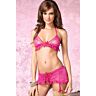 Lingerie Set Leg Avenue 3PC. Lace mit Tanga