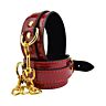 Fesseln Bound to Please Red Ankle Cuffs mit goldenen Details