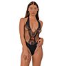 Teddy Lace Deep V mit Schleife für aufregende Nächte