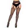 Strumpfhose Lace Plus Size mit Strasssteinen