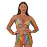Lingerie Set Lace Rainbow Crop Top und Rock