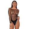Bodysuit Lace by LJ mit langen Ärmeln und Scoop-Ausschnitt