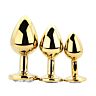 Butt Plug Set Toosh Gold mit Schmucksteinbasis