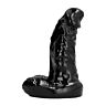 Dildo ALL BLACK 13 cm – gerippter Schaft mit Kugeln