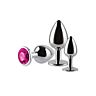 Analplugs S Pleasures Metal MAX | 3-teiliges Set