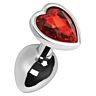 Anal Plug S Pleasures Metal ELLA mit Herz-Basis