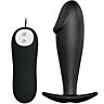Vibrant Black Penis Plug - Vibratorischer schwarzer Penisdildo
