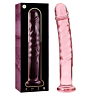 Dildo aus rosa Nebeleffektglas