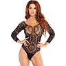 Body Dress Leg Avenue Langarm mit Druckknopf