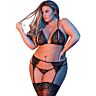 Dessous BRA GARTER & G-SET BLACK L/XL mit verführerischem Design