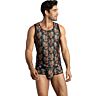 Camiseta ANAIS MEN POWER TOP XL mit Rosen- und Totenkopf-Druck