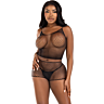 Top und Hose Set Leg Avenue Twist Netz