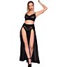Schwarzes Dessous-Set CHILIROSE SETS CR 4672 mit Goldketten S