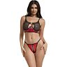 Lingerie-Set SUBBLIME mit Kunstleder und Netz