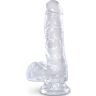 KING COCK Clear realistischer Dildo mit Saugnapf