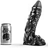 Dildo ALL BLACK 23 CM mit realistischen Venen