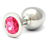 Swarovski anal rosebuds Stahl 84 x 40 mm rosa Kristall