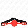 Knebel KINK COLLAR & GAG Roter Silikonball 4 cm