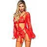 Lingerie Set Leg Avenue 86123 Teddy und Morgenmantel