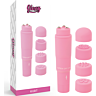 Mini Vibrator GLOSSY Kurt mit vier wechselbaren Köpfen