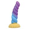 Dildo POWER MONSTERS Unicorn Tricolor 22 cm Ø 5 cm