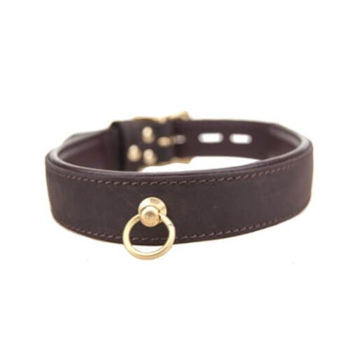 Restraints Bound Nubuck Leather Choker mit O-Ring