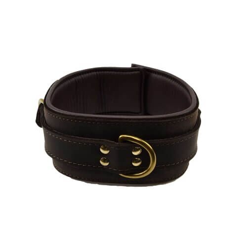 Halsband Bound Nubuck Leather verstellbar mit D-Ringen