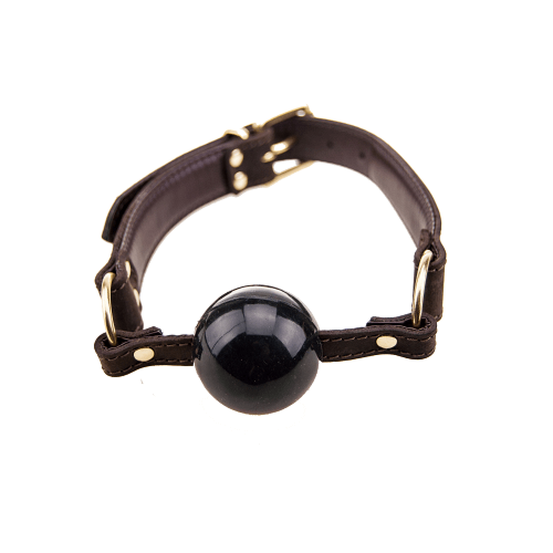 Ballgag Bound Nubuck Leder mit weicher Polsterung