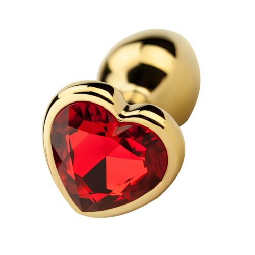 Plug anal Precious Metals Heart Shaped Dorado