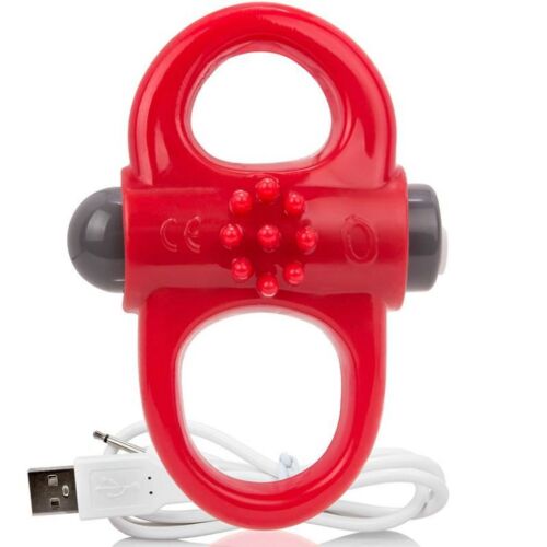 Schreien o wiederaufladbare und vibrierende Ring Yoga rot