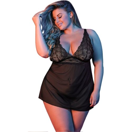 Babydoll Set BABY DOLL & G-SET BLACK L/XL