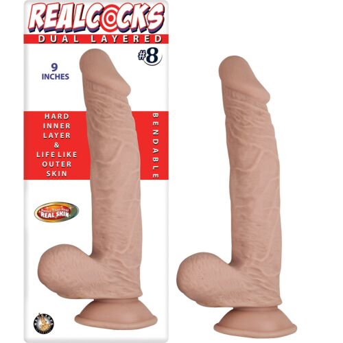 Dildo Nasstoys RealCocks Dual Layer Bendable 22.8 cm